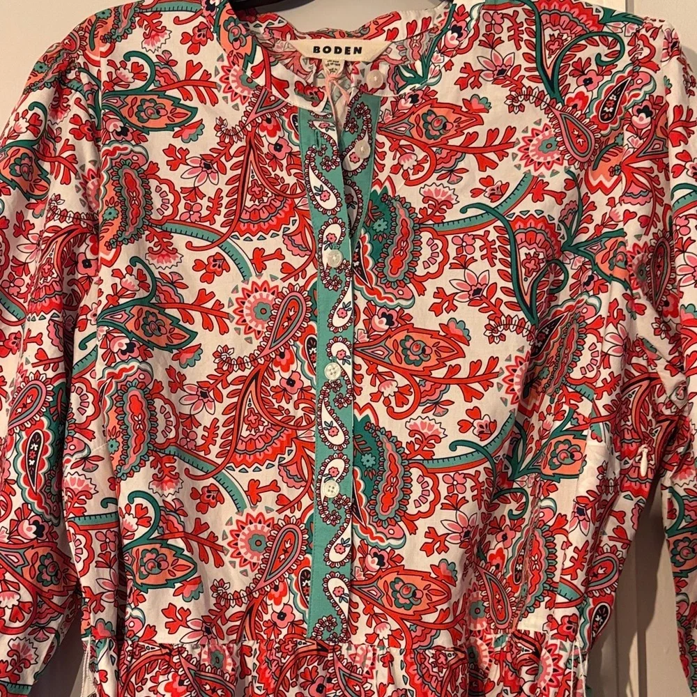 NWT Boden Multicolor Floral Patterned Maxi Dress - size 16 spring Easter - Picture 4 of 6